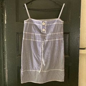 DSQUARED blue and white striped mini dress